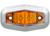 Optronics - Mini Sealed Led Clearance/marker Light Amber W/ Chrome Trim Ring - MCL13ATRS