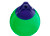 Polyform - 11in Diameter.  34.6in Circumference Buoy A1 Green W/bar Code - 37-970-372