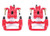 Powerstop - Red Powder Coated Performance Calipers - S2994
