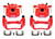 Powerstop - Red Powder Coated Performance Calipers - S4880