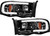Recon - 0205 Ram 1500/2500/3500 Projector Headlights W/high Power Smooth Oled Halos/drlsmoked/black - 264191BKC