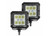 Go Rhino - Bright Series 3x3 Cube Flood Light Kit Pair Blk - 751803023FCS