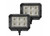 Go Rhino - Bright Series 4x3 Rectangle Flood Light Kit Pair Blk - 753003023FBS