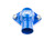 Red Horse Performance - Aluminum Water Neck 1.25in Hose For Chevy V8 All Engine Blue - 4910-350-20-1