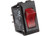 RV Designer - Black W/red Rocker Switch 10 A Illuminated On/off  Spst  Cutout .550in X 1. - S247