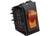 RV Designer - Black W/amber Rocker Switch 10 A Illuminated On/off  Spst  Cutout .550in X - S249