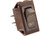 RV Designer - Brown Rocker Switch W/gold Text 10 A On/off  Spst  Cutout .550in X 1.125in - S273