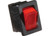 RV Designer - Black W/red Rocker Switch 20 A Illuminated Rocker On/off  Spst  Cutout .519 - S481