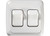 RV Designer - Contoured Wall Switch Wht Dbl On/off Spst Cutout 15/8inh X 27/16inw  In - S533