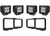 Westin Automotive - Square Led Light Kit For Outlaw Front Bumpers Incl 4 Hyperq Led Lights & 2 Brackets Text Blk - 58-9915