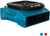 Xpower - 1/3hp 1050cfm 2.8amps 2 Position Low Profile Air Mover W/ Power Outlets  Bl - PL-700A-BLUE