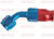 Big End Performance - Ptfe Alum Red/blue Hose End 6an 45 Degree - 23641