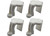 Extreme Max - Boattector Pontoon Rail Fender Hanger/adjuster White(pack Of 4) - 3005.5064