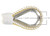Extreme Max - Boattector Premium Double Braid Nylon Anchor Line With Thimble 1/2in X 250ft White & Gold - 3006.2264