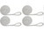 Extreme Max - Boattector Premium Double Braid Nylon Fender 3/8in X 6ft White(value Pack Of 4) - 3006.3398