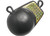 Extreme Max - Coated Ballwithfin Downrigger Weight 4 Lbs With Gold Flash - 3006.6894