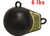 Extreme Max - 6 Lb. Cast Iron Downrigger Ballwith Fin Gold Flash - 3006.6947