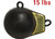 Extreme Max - 15 Lb. Cast Iron Downriggerball With Fin Gold Flash - 3006.6964