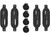 Extreme Max - Inflatable Fender Value Pack 6.5in X 22in Blk Boat Fenders W/3/8in X 5ft Fender Lines - 3006.7384