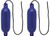Extreme Max - Boattector Inflatable Fender 4.5in X 16in Cobalt Blue(value Pack Of 2) - 3006.7438