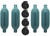 Extreme Max - Boattector Inflatable Fender 4.5in X 16in Teal(value Pack Of 4) - 3006.7623