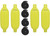 Extreme Max - Boattector Inflatable Fender 4.5in X 16in Neon Yellow(value Pack Of 4) - 3006.7629