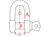Extreme Max - Boattector Stainless Steel Chain Shackle 1in - 3006.8285
