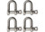 Extreme Max - Boattector Stainless Steel Chain Shackle 1in 4pack - 3006.8285.4