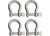 Extreme Max - Boattector Stainless Steel Bow Shackle 7/8in 4pack - 3006.8306.4