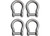 Extreme Max - Boattector Stainless Steel Bow Shackle With Nosnag Pin 1/2in 4pack - 3006.8414.4