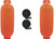 Extreme Max - Boattector Inflatable Fender 10in X 30in Neon Orange - 3006.8555