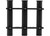 Extreme Max - Wallmount Poly Fishing Rod Holder 3rod Black - 3006.8632