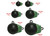 Extreme Max - Coated Ballwithfin Downrigger Weight 12 Lbs With Green Flash - 3006.8995