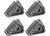 Extreme Max - Heavyduty Solid Rubber Wheel Chock With Handle Value 4pack(value Pack Of 4) - 5001.5772.4