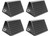Extreme Max - Heavyduty Rubber Wheel Chock With Eyebolt Value 4pack(value Pack Of 4) - 5001.5775.4