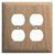 Whitecap - Teak Double Outlet Cover - 60177