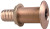 Perko - Plain Bronze Thruhull Connection For Use With 1in Hose - 0350006DPP