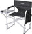 MG Innovative - Light Weight Folding Director Chair W/side Table Pockets  Black Flag - SL1204-BK/FLAG