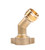 Newcorp - Leadfree Brass Hose Elbow For Standard 3/4in Garden Hose Thread45 Degree - 275