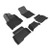 3D Mats - 2424 Tacoma Gas Double Cab Kagu Floorliner Row1 And 2 Black - L1TY32201509