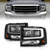 Anzo - 0004 Excursion/9904 F250/f350/f450 Crystal Headlights W/light Bar Black Housing - 111549