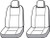 Covercraft Industries - Polycotton Seatsaver Custom Front Row Seat Coversgrey - SS2588PCGY