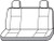 Covercraft Industries - 9906 Gm Silverado/sierra Ext Cab Rear Bench W/adj Headrests Custom Seat Saver Polycotton Grey - SS7281PCGY