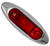 RV Designer - Red Oblong W/ Chrome Bezel Led Marker Light - L933
