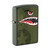 *221NOSEART* Zippo 22CI413623 Windproof Lighter Fighter Plane Nose Art "Shark Teeth" Matte Green - 221CI413623