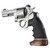 Hogue Round Butt Rubber Conversion Style Grips with Wood Big Butt for S&W N-Frame Revolvers (Black) - 25006