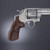 Hogue S&W N-Frame Round Butt Revolver Pau Ferro Smooth Wood Grip without Finger Grooves - 25310