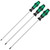 Wera Kraftform Plus Long Shaft Screwdrivers - 300 mm Long Shafts (3 Piece Set) - 05 347735 002