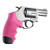 Hogue S&W J-Frame Revolver Rubber Monogrip with Finger Grooves (Pink) - 60007