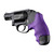 Hogue S&W J-Frame Revolver OverMolded Rubber "Tamer" Grip with Finger Grooves (Purple) - 60026